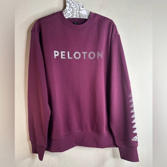 Peloton Tops - Peloton Adidas Burgundy Sweatshirt size small